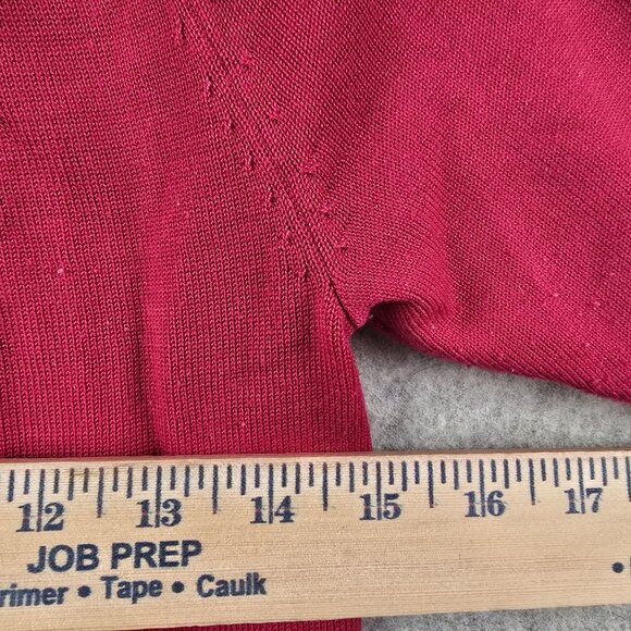 New York & Company Womens Short Sleeve Scoop Neck Sweater Pink Size M Acrylic - Picture 6 of 6